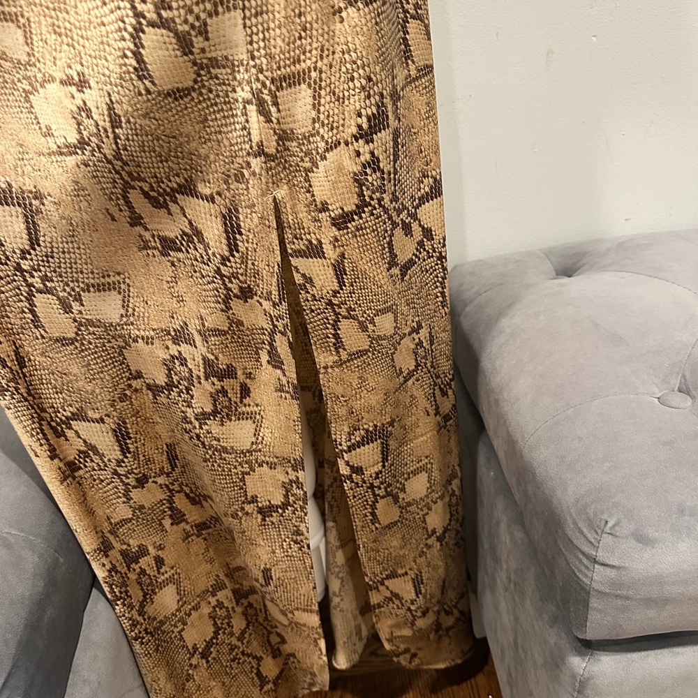 Banana Republic Gold Snake-Print Slip Maxi Dress ( no belt included) - Picture 5 of 7